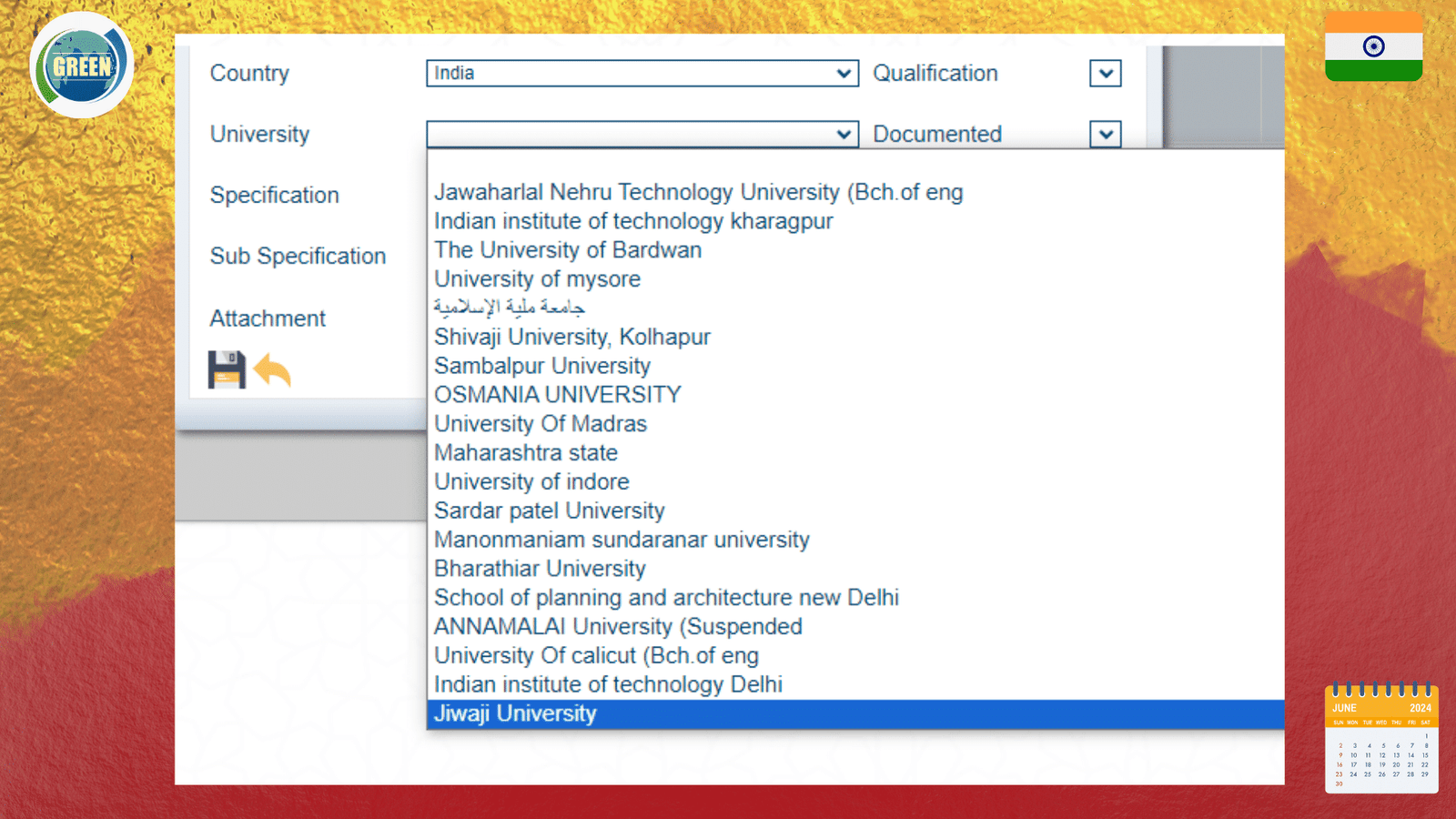UPDA MMUP Approved Universities